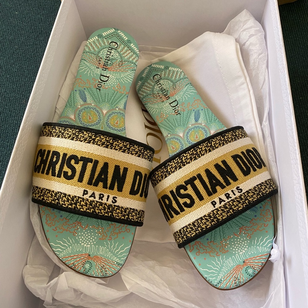 NEW Dior D-way slide sandals *RARE
